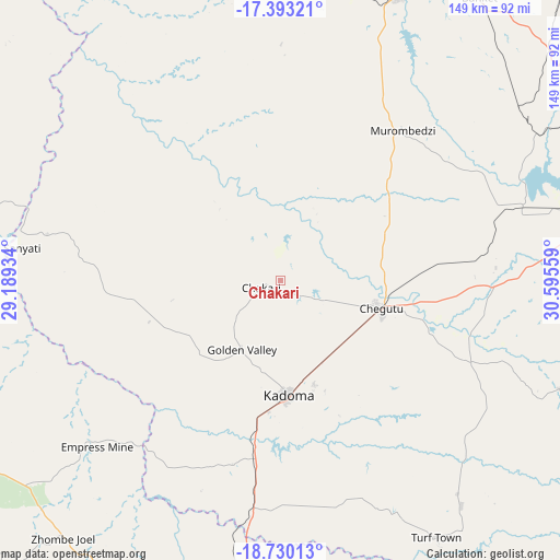 Chakari on map