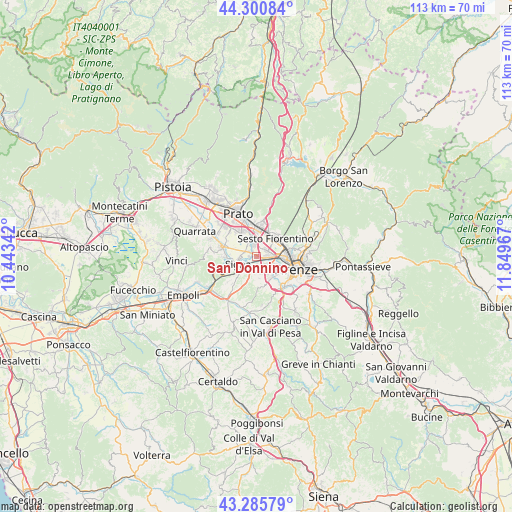 San Donnino on map