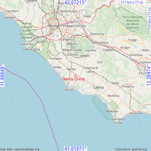 Genio Civile on map