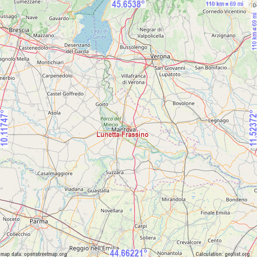 Lunetta-Frassino on map