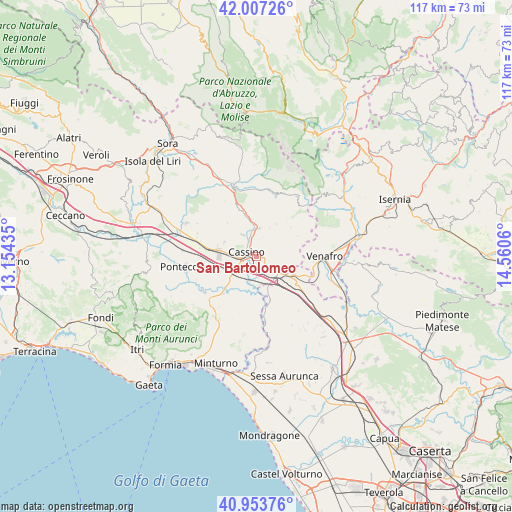 San Bartolomeo on map