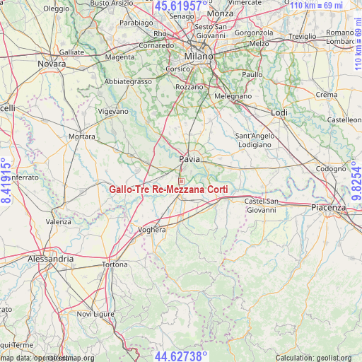 Gallo-Tre Re-Mezzana Corti on map
