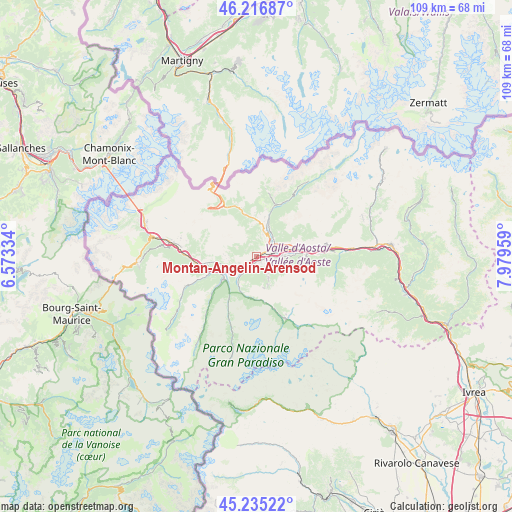 Montan-Angelin-Arensod on map