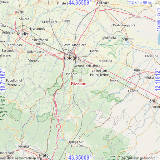 Pizzano on map