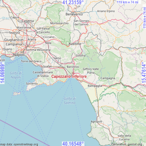 Capezzano Inferiore on map
