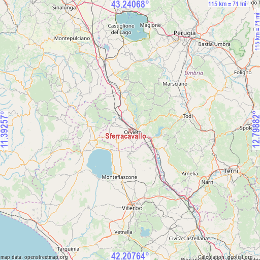 Sferracavallo on map