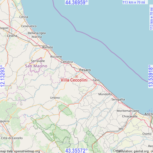 Villa Ceccolini on map
