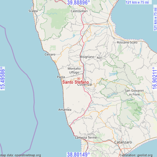 Santo Stefano on map