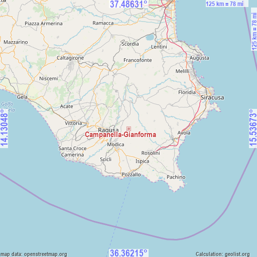 Campanella-Gianforma on map