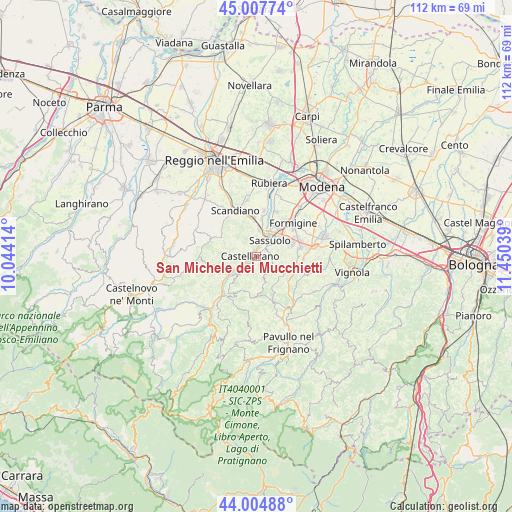 San Michele dei Mucchietti on map