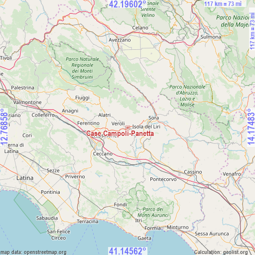 Case Campoli-Panetta on map