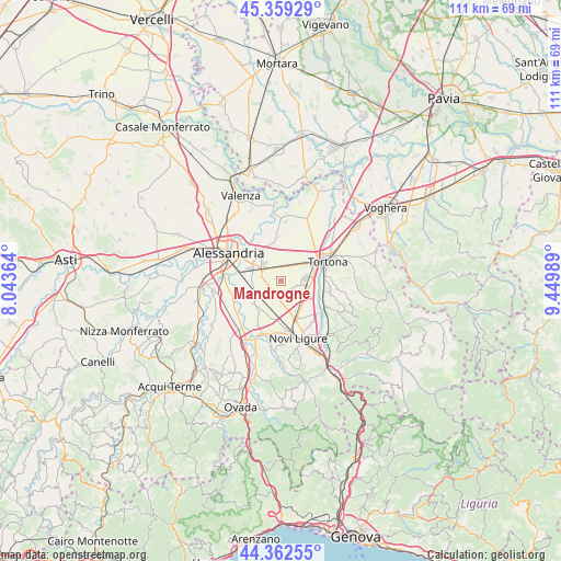 Mandrogne on map