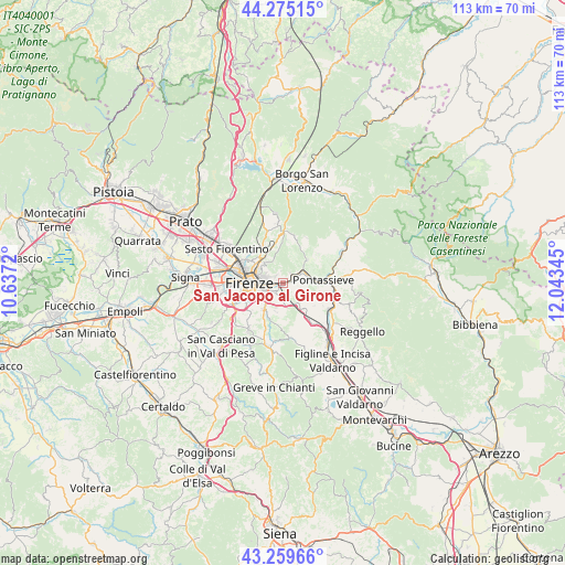 San Jacopo al Girone on map