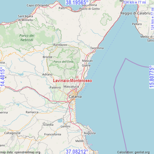 Lavinaio-Monterosso on map