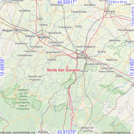 Monte San Giovanni on map