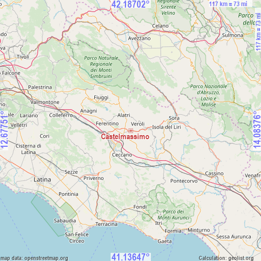 Castelmassimo on map