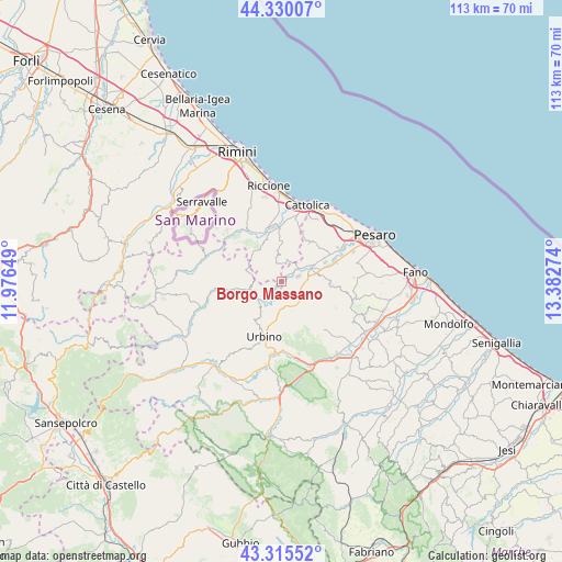 Borgo Massano on map