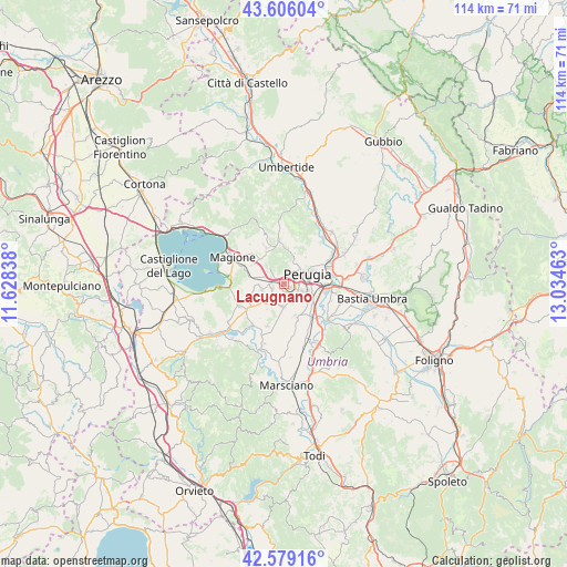 Lacugnano on map