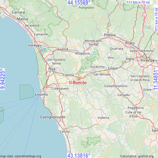 Il Romito on map