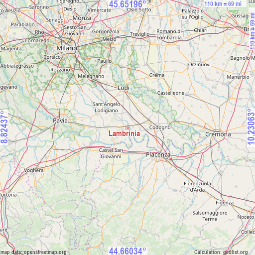 Lambrinia on map