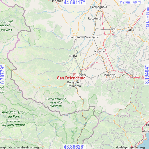 San Defendente on map