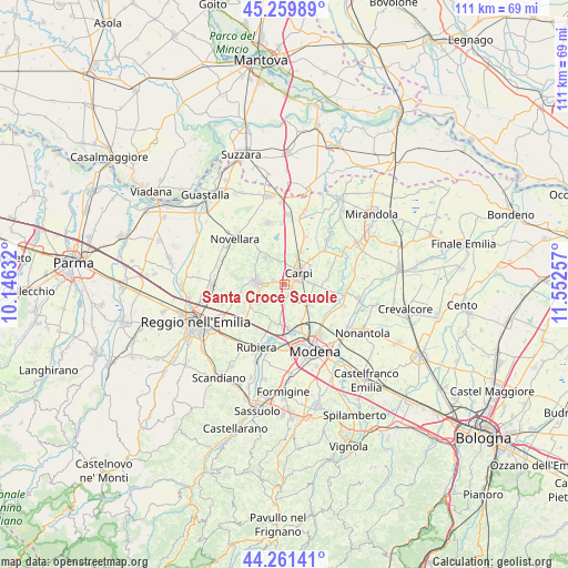 Santa Croce Scuole on map