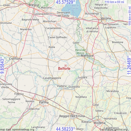 Belforte on map