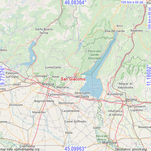 San Giacomo on map