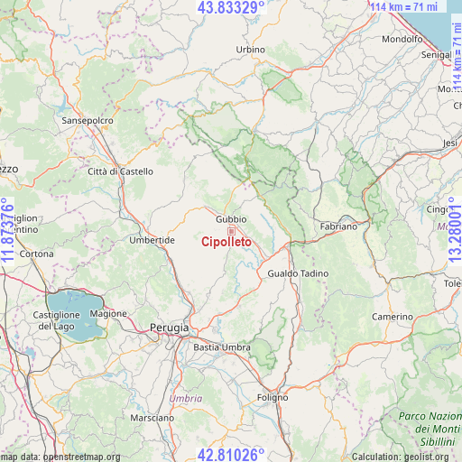 Cipolleto on map