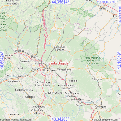 Santa Brigida on map