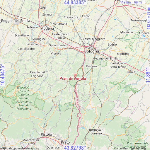 Pian di Venola on map