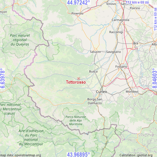 Tettorosso on map