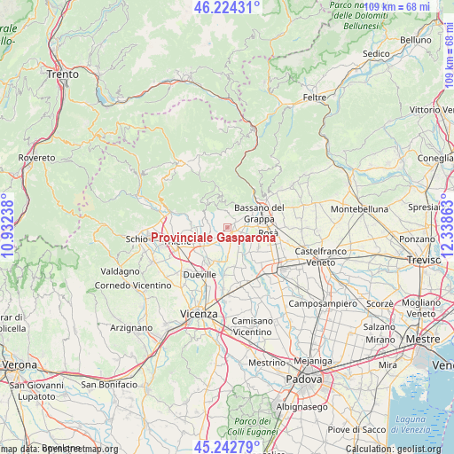 Provinciale Gasparona on map