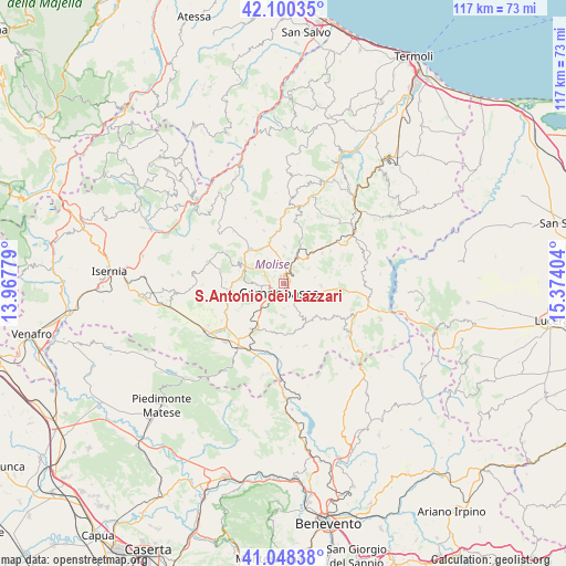 S.Antonio dei Lazzari on map