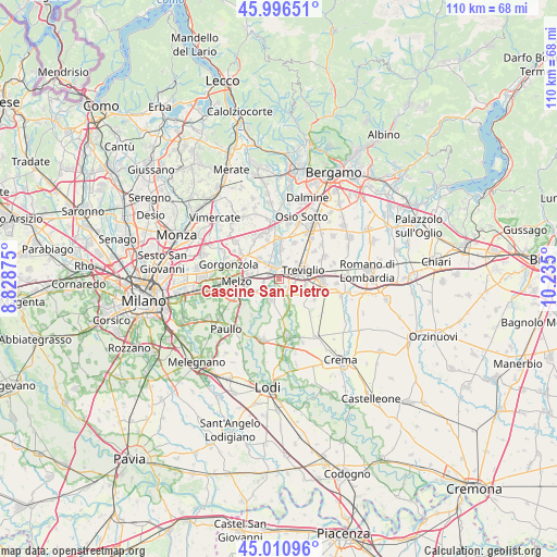 Cascine San Pietro on map