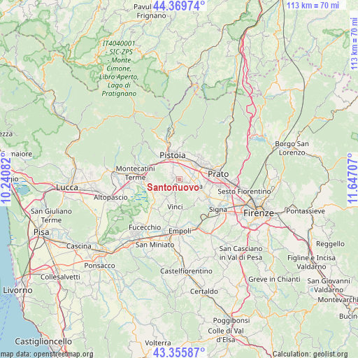 Santonuovo on map