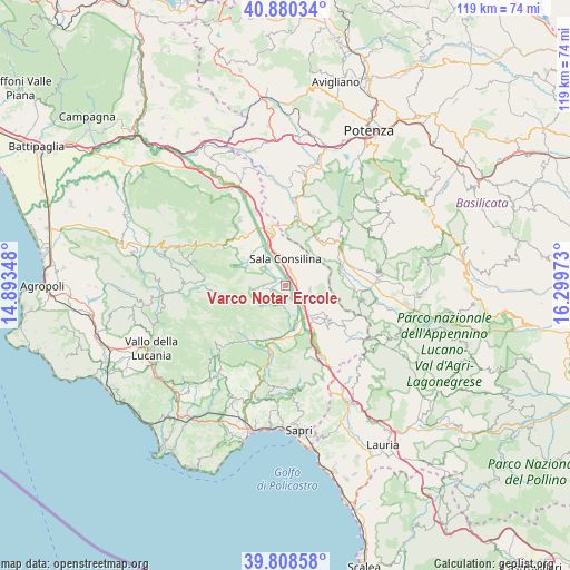 Varco Notar Ercole on map