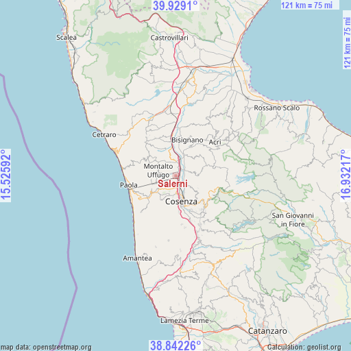 Salerni on map