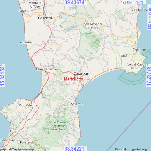 Martelletto on map