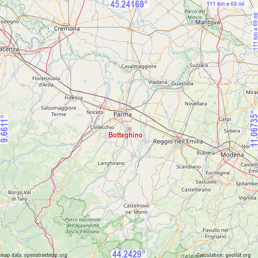 Botteghino on map