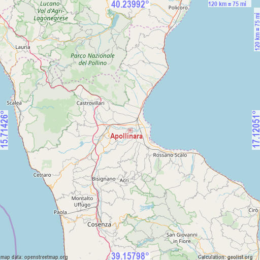 Apollinara on map