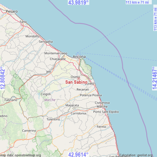 San Sabino on map