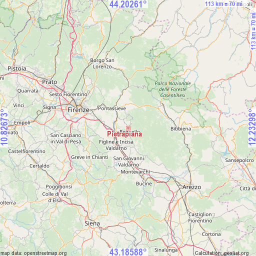 Pietrapiana on map