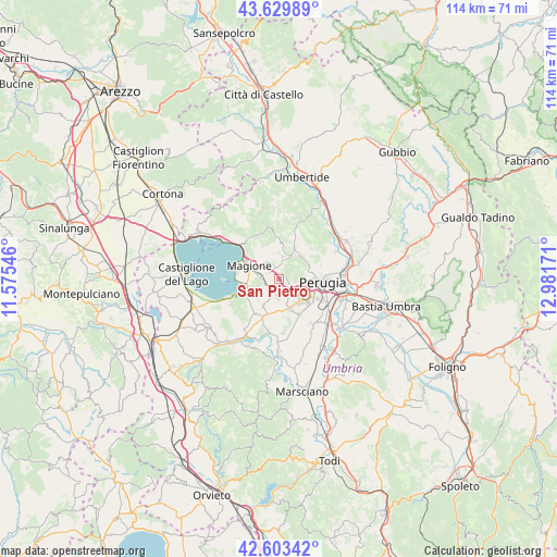 San Pietro on map