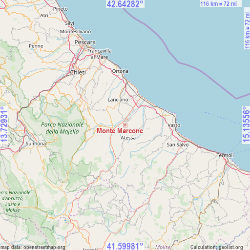 Monte Marcone on map