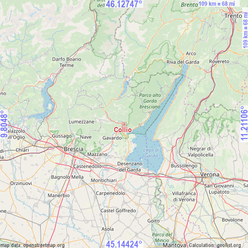 Collio on map