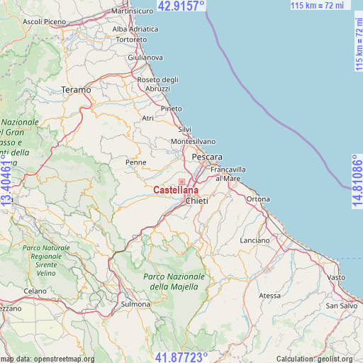 Castellana on map