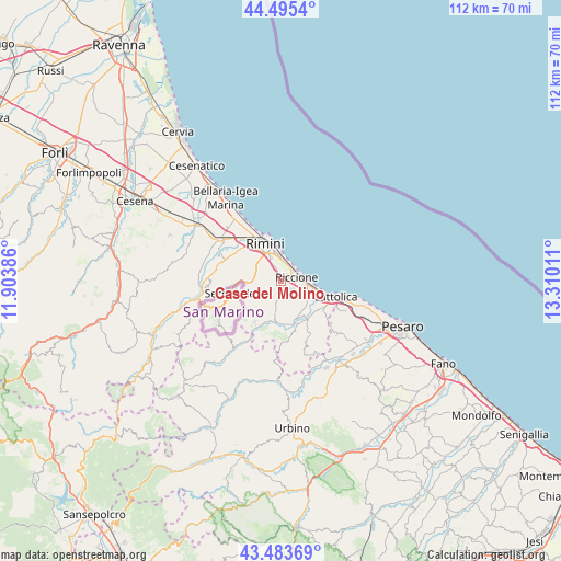 Case del Molino on map