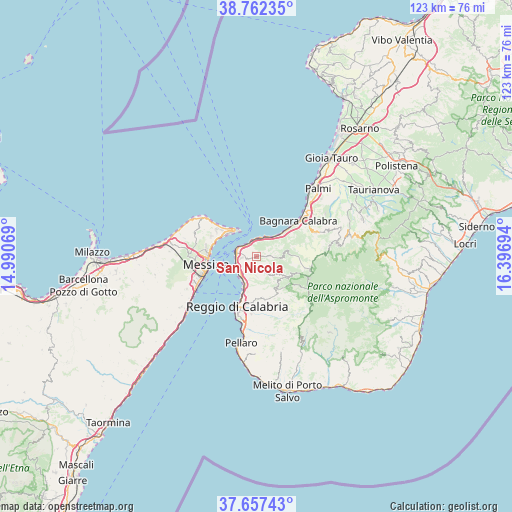 San Nicola on map