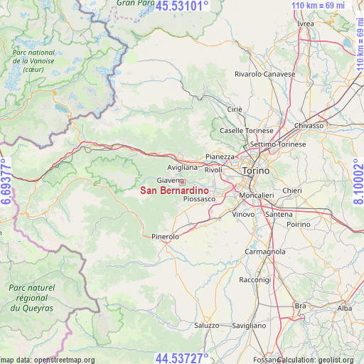 San Bernardino on map